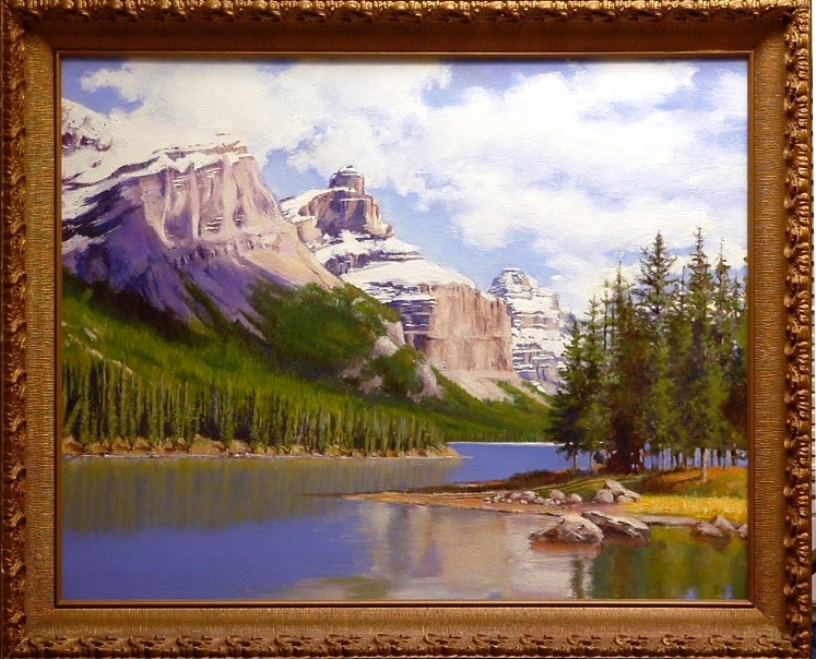 original painting by Maria Edith Wellborn of the Rocky Mountains